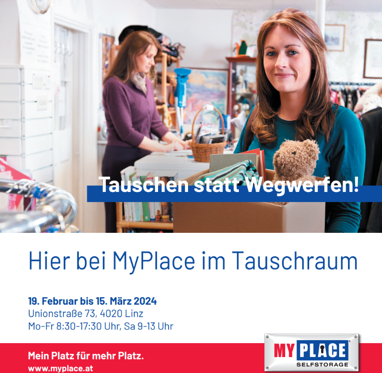 Poster zum Tauschraum in Linz